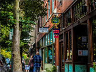 A street view of Asheville NC